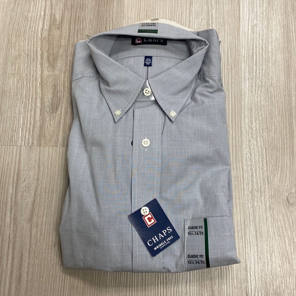 Chaps Wrinkle Free Classic Fit Dress Shirt - 15.5 34/35